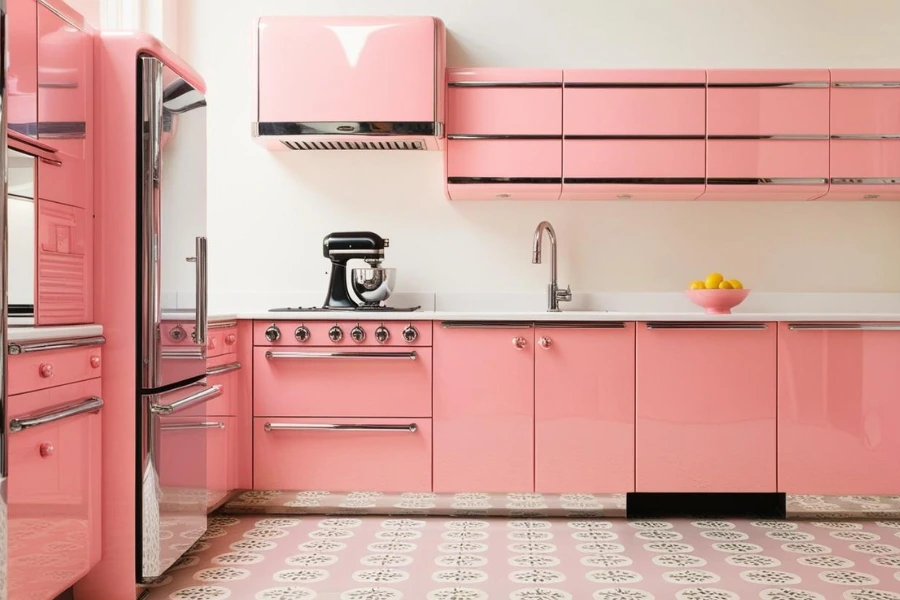 jasa kitchen set tangerang pink 4