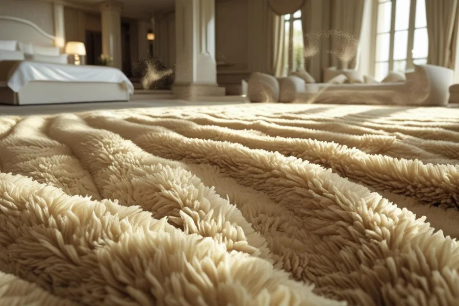 Karpet Halus Angkat Estetika Kamar Tidur Mewah Modern