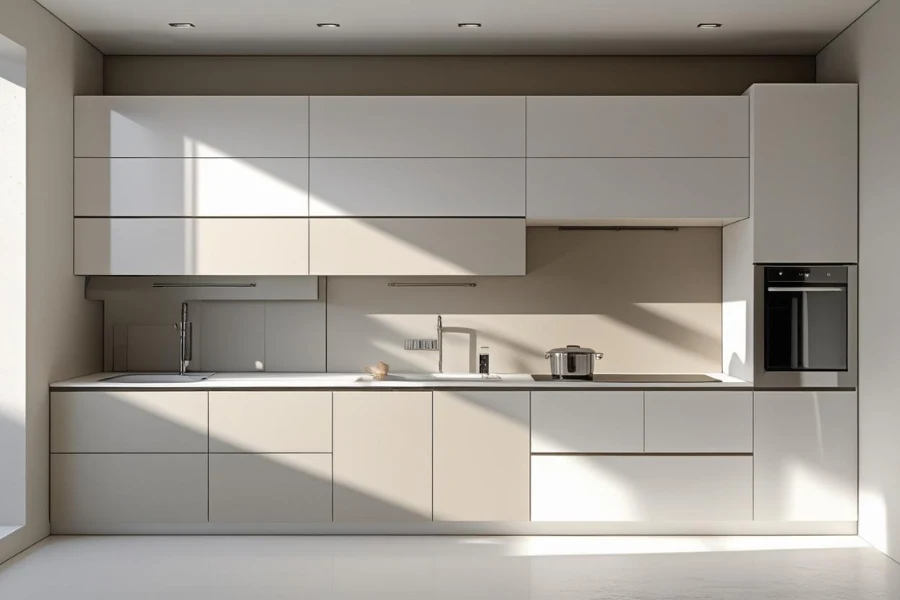 Palet Netral Dapur Minimalis Modern