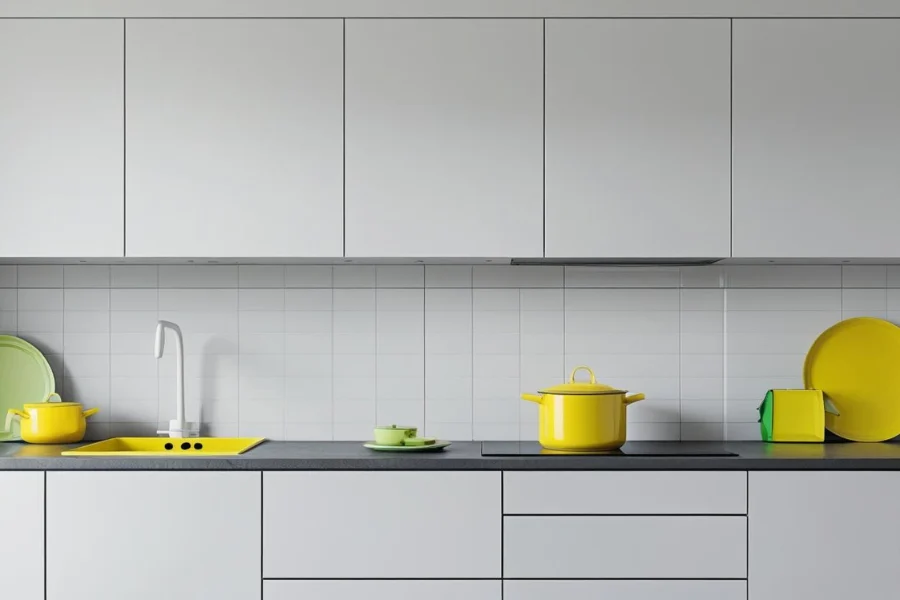 Warna Netral Hidupkan Dapur Minimalis Modern