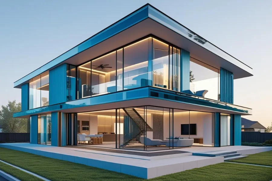 Desain futuristik rumah pintar oleh jasa arsitek rumah profesional