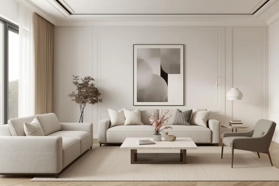 10 Inspirasi Ruang Tamu Minimalis di Romeesa Design