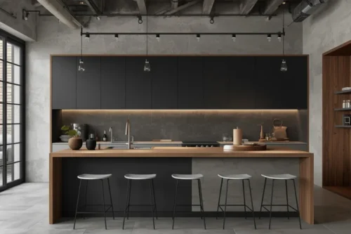 Dapur Industrial Modern