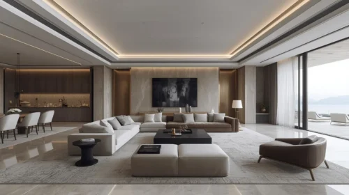 Interior Minimalis Elegan pada rumah mewah