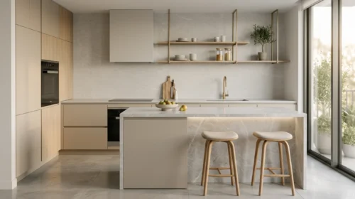 Dapur Estetik Minimalis dengan Sentuhan Premium