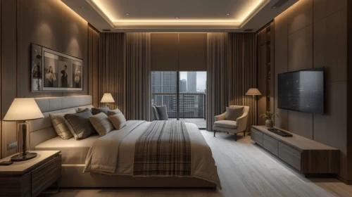 Fitur Smart Home pada kamar tidur mewah