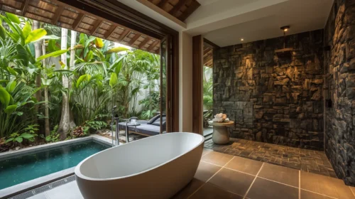 Kamar Mandi Semi-Terbuka