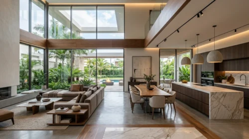 Rumah Mewah Modern Berkonsep Open-Plan