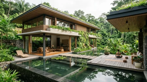 Rumah Modern Tropis Kontemporer (Wellness Design)
