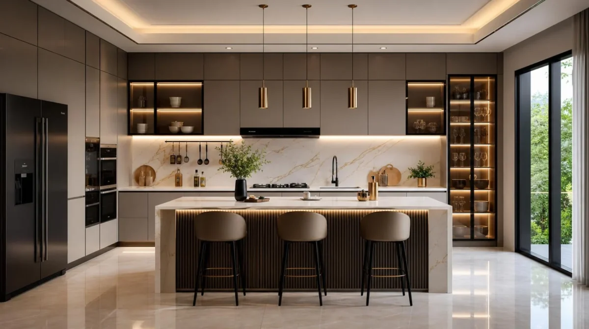 Desain Dapur Modern & Elegan dari Romeesa Design