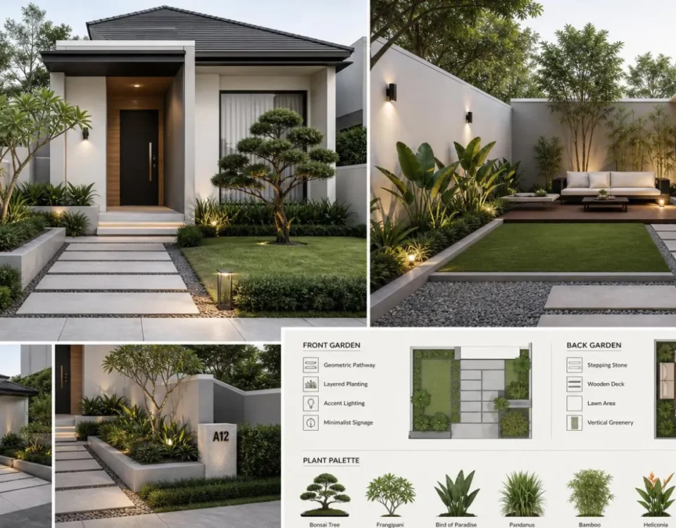Desain Taman Depan dan Belakang Rumah Minimalis